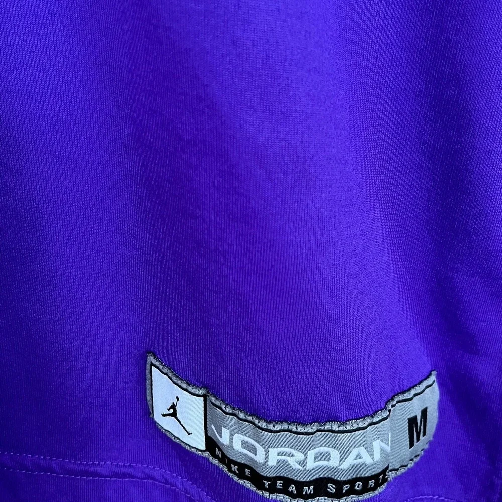 Nike Air Jordan Sacramento Mens M Pullover 1/4 Zip Top Purple White Jumpman